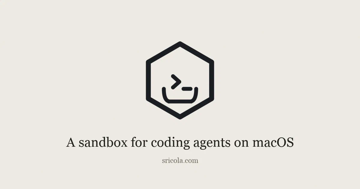 Drydock logo on a paper background with the line: a sandbox for coding agents on macOS